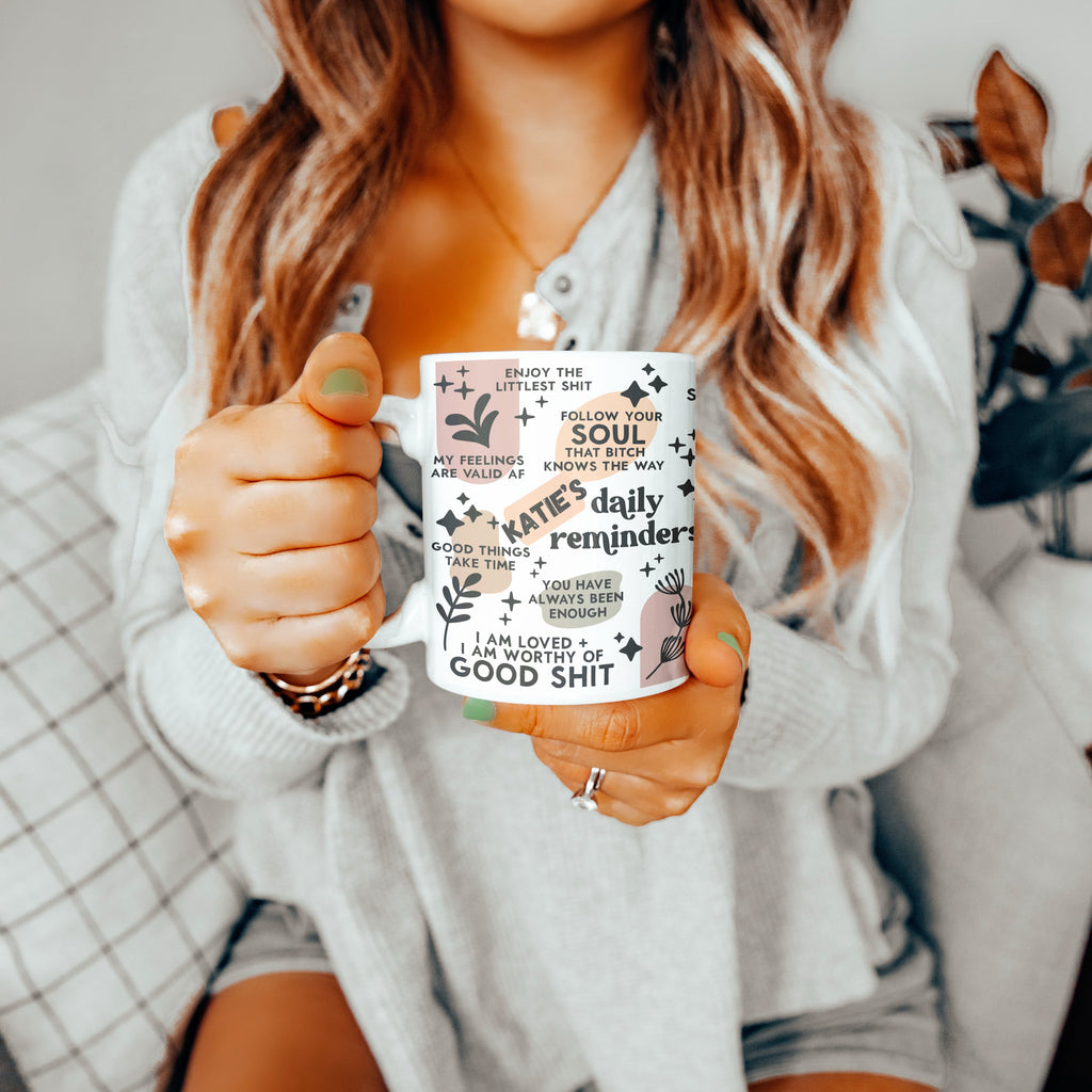 Personalised Sweary Affirmation Mug