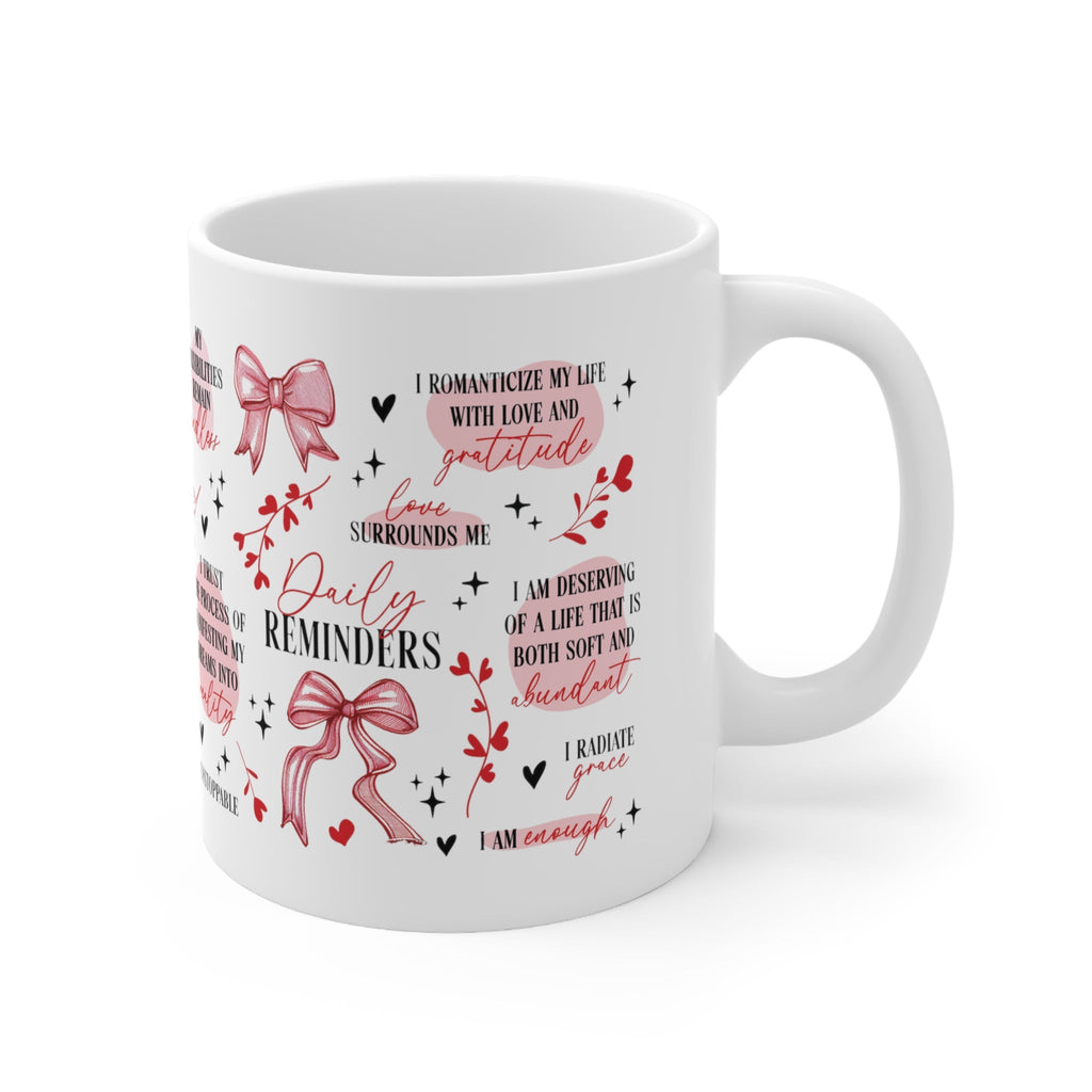 Positive Affirmation Pink Bow Mug