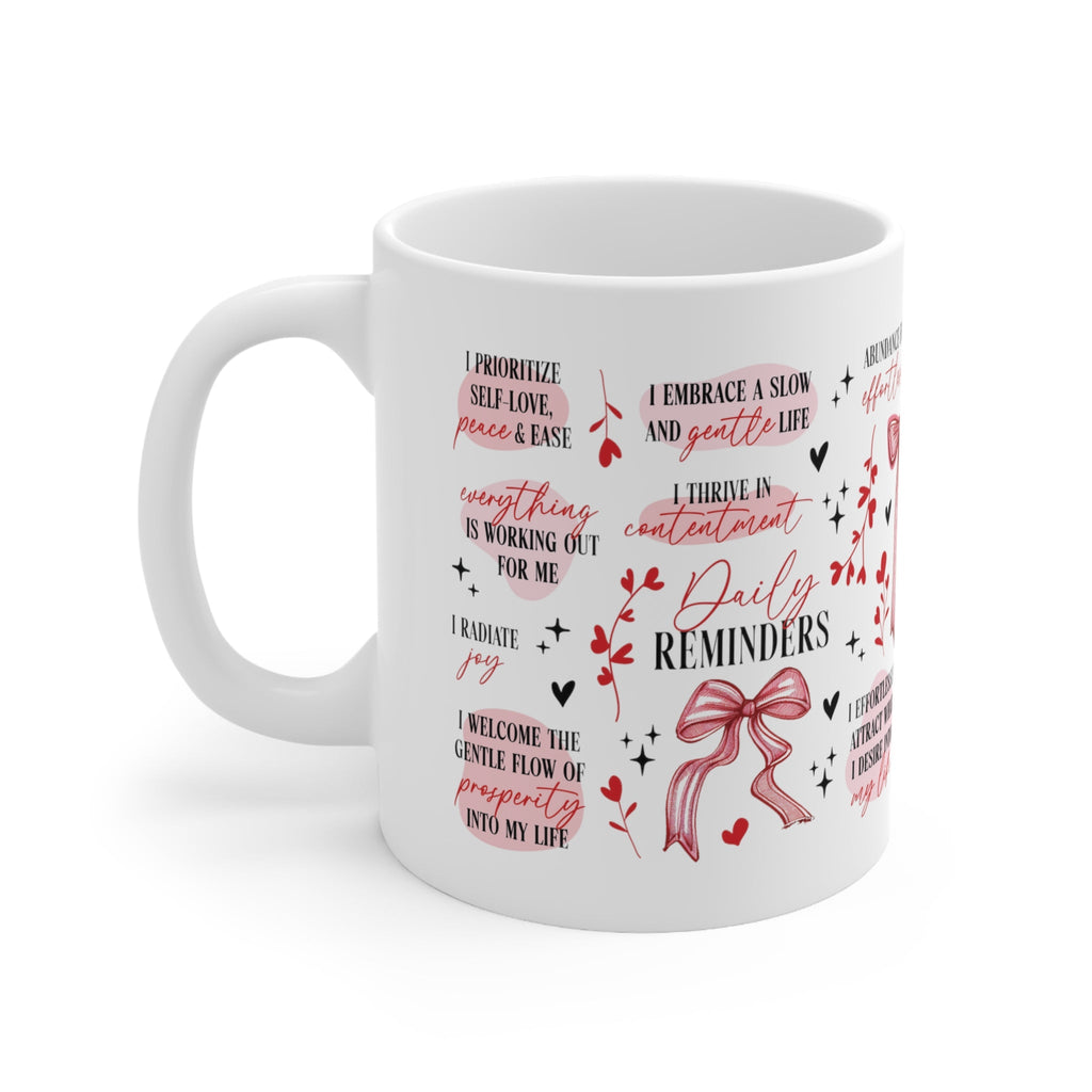 Positive Affirmation Pink Bow Mug