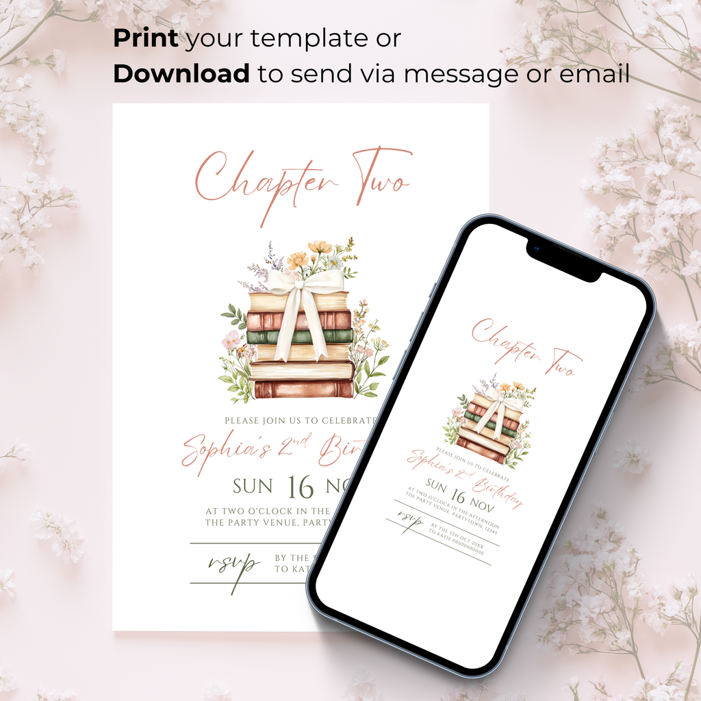 Chapter Two 2nd Birthday Invitation