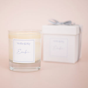 Ember orange and cinnamon natural scented candle