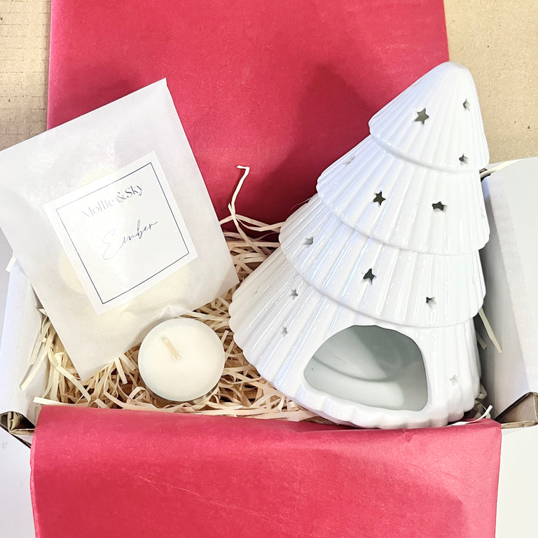 Christmas Tree Wax Melt Burner Set