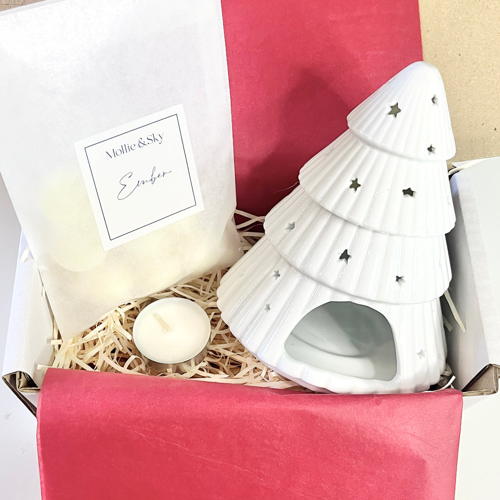 Christmas Tree Wax Melt Burner Set