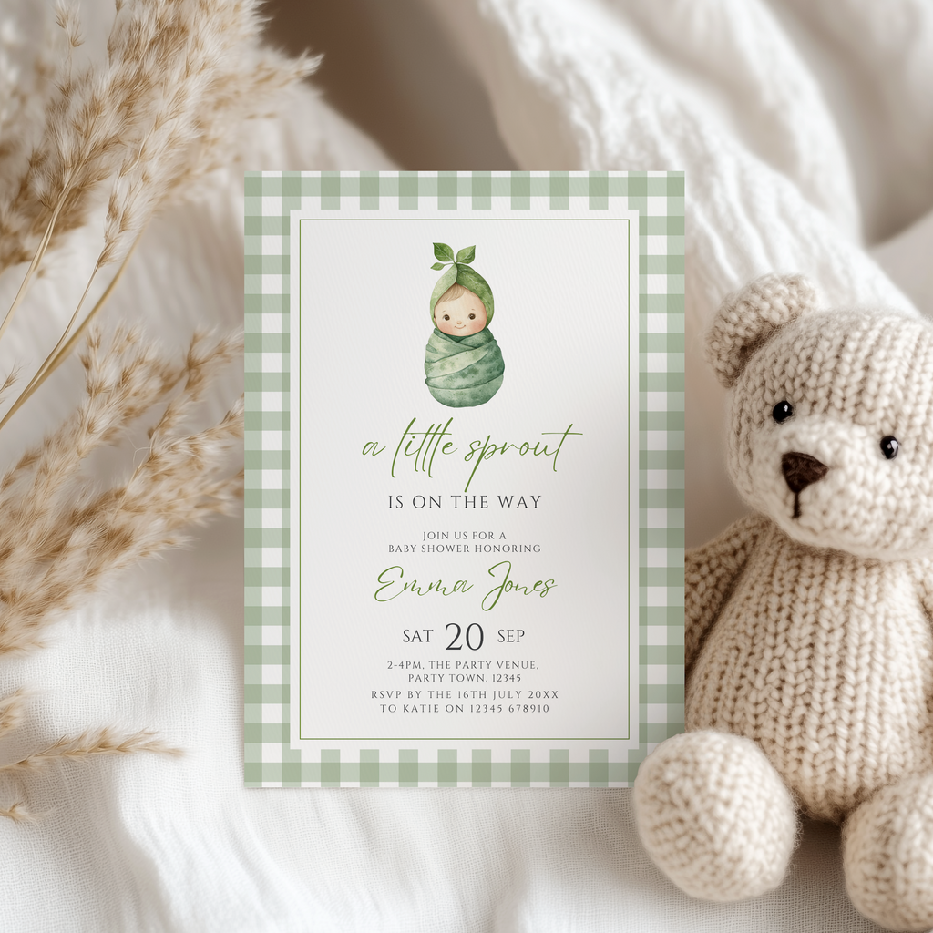 Little Sprout Baby Shower Invitation