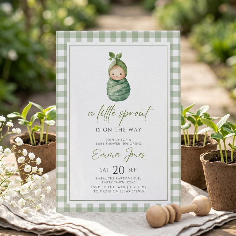 Little Sprout Baby Shower Invitation
