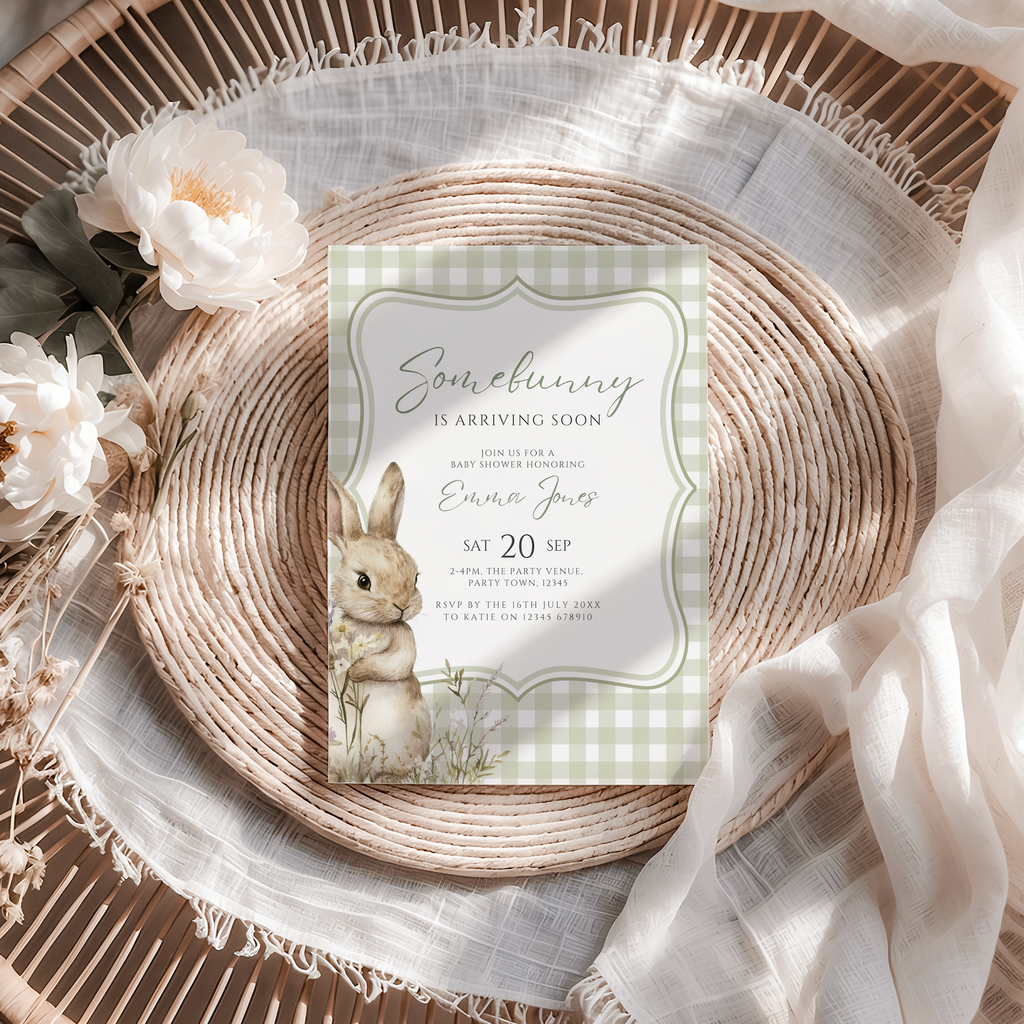 Bunny Baby Shower Invitation