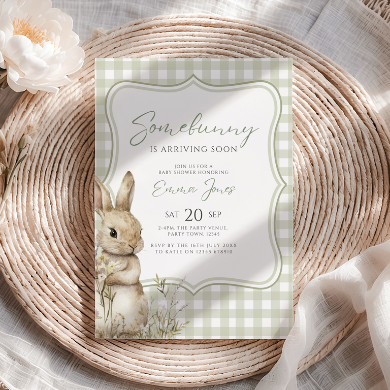 Bunny Baby Shower Invitation