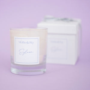 Sylvan vanilla musk and lavender natural scented candle