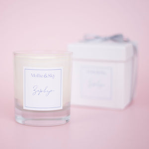 Zephyr rock rose and pink pepper natural scented candle