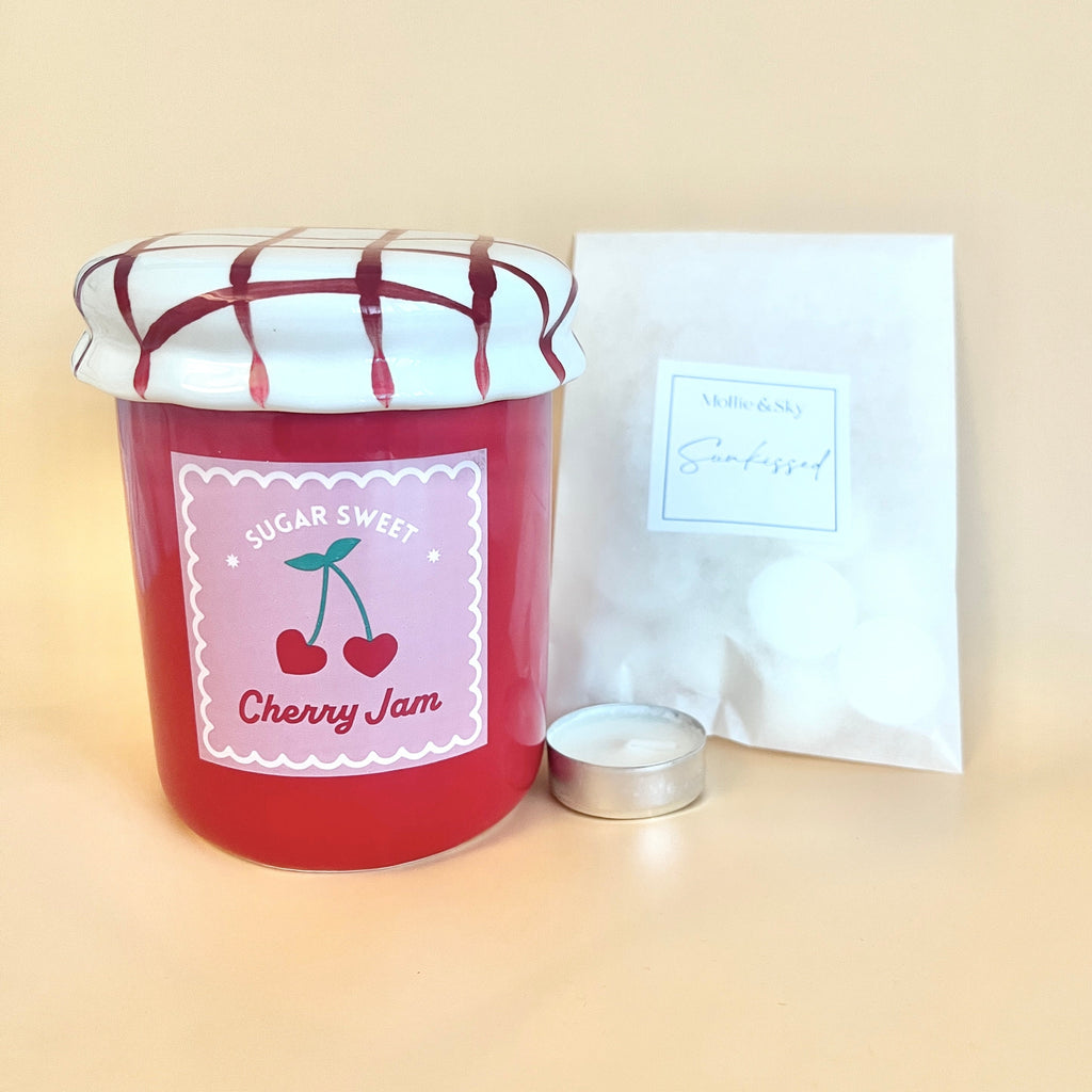 Cherry Jam Wax Melt Burner Set