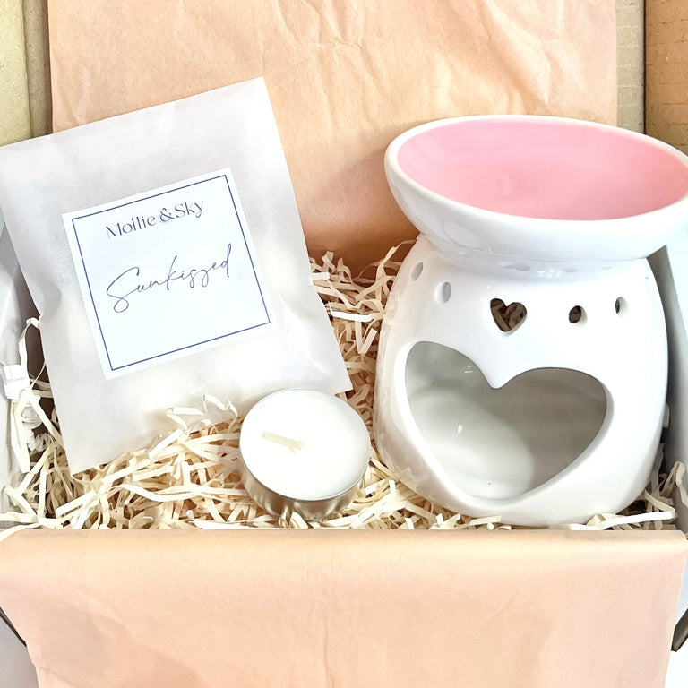 Heart Wax Melt Burner Set
