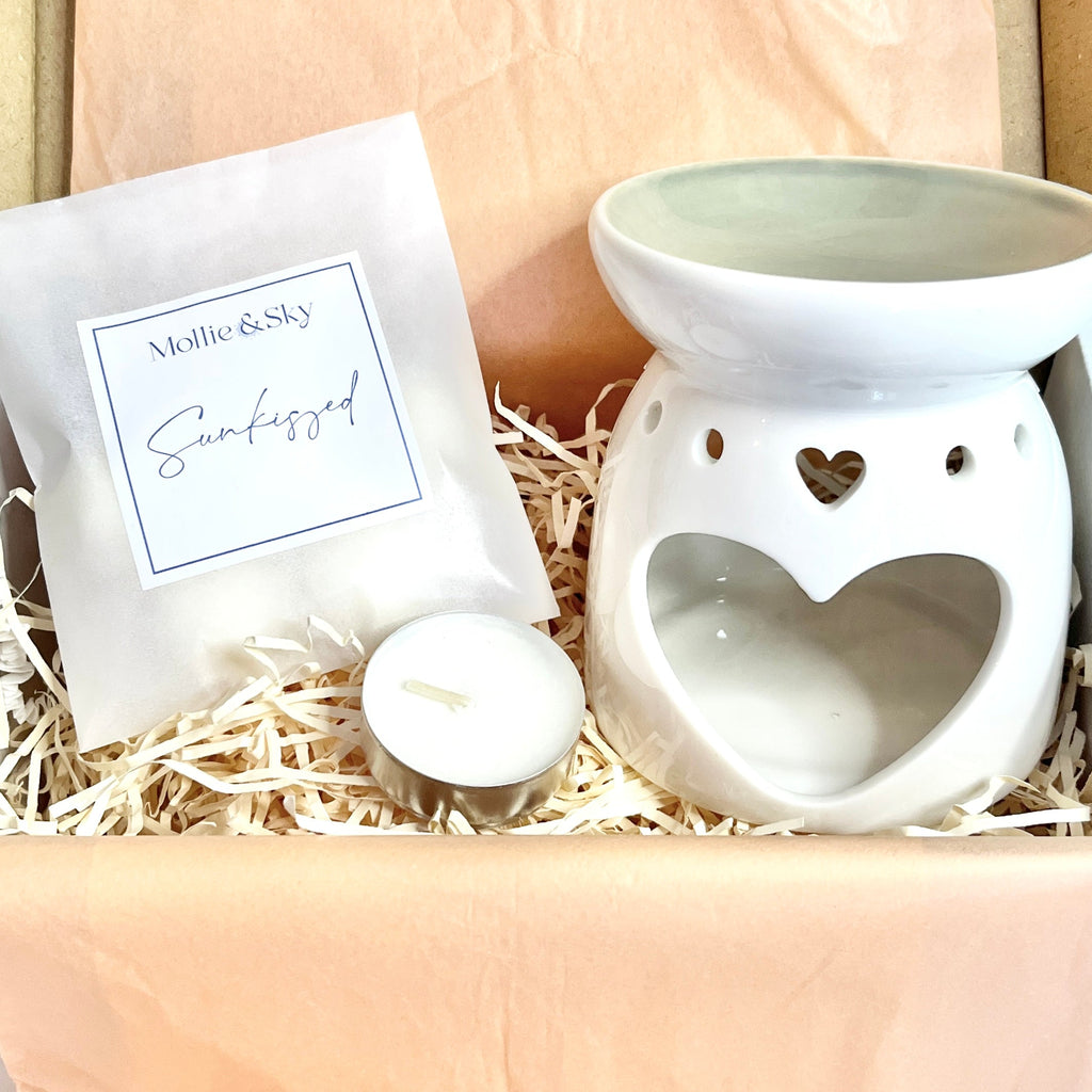 Heart Wax Melt Burner Set