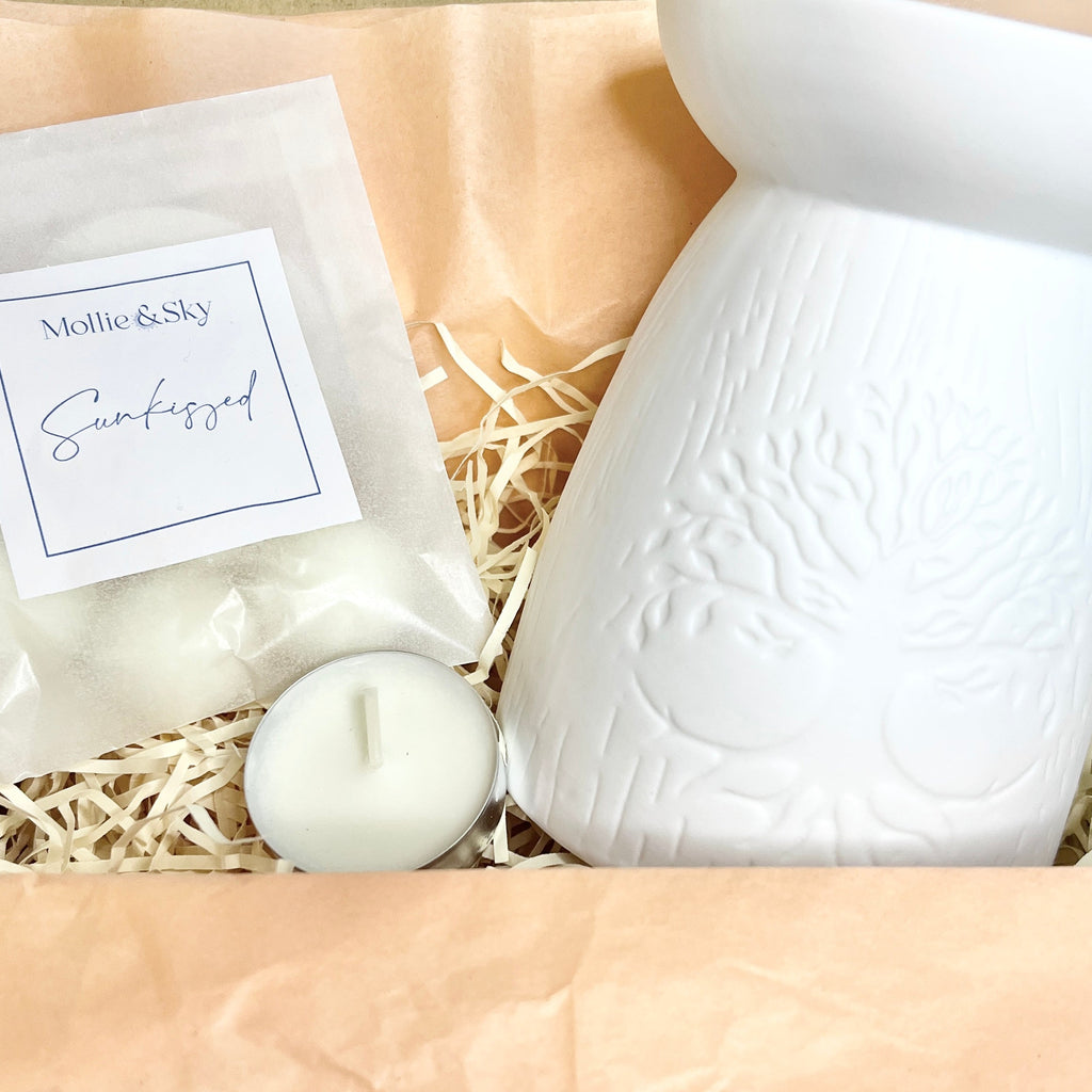 Nature Inspired Wax Melt Burner and Wax Melts Set