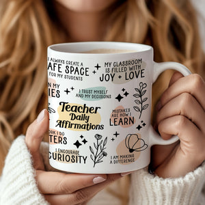 Open image in slideshow, Teacher Daily Affirmations Mug - Mollie &amp; Sky
